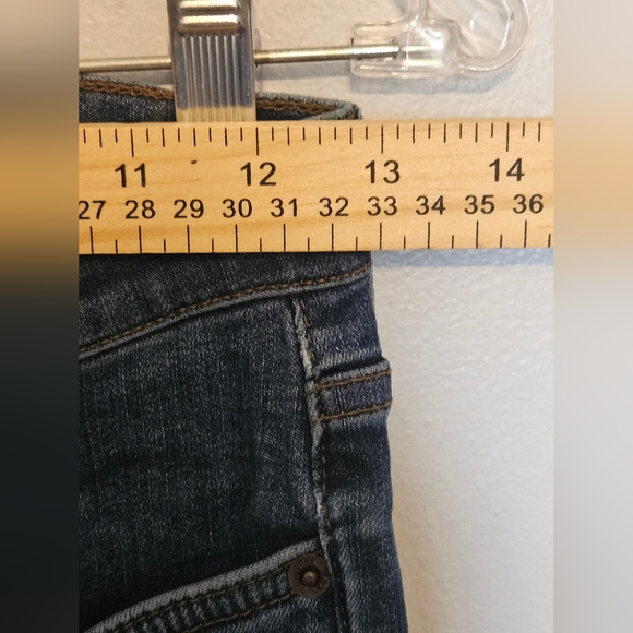 Free People Blue Skinny Jeans Trendy Distressed 26W - Picture 5 of 7